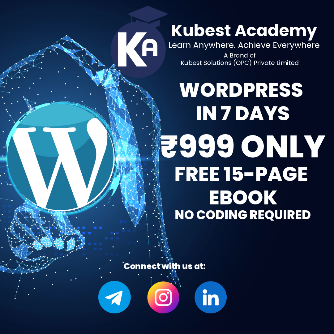 🚀 WordPress in 7 Days – Quick Learners Master Course (Includes FREE WordPress Master eBook)