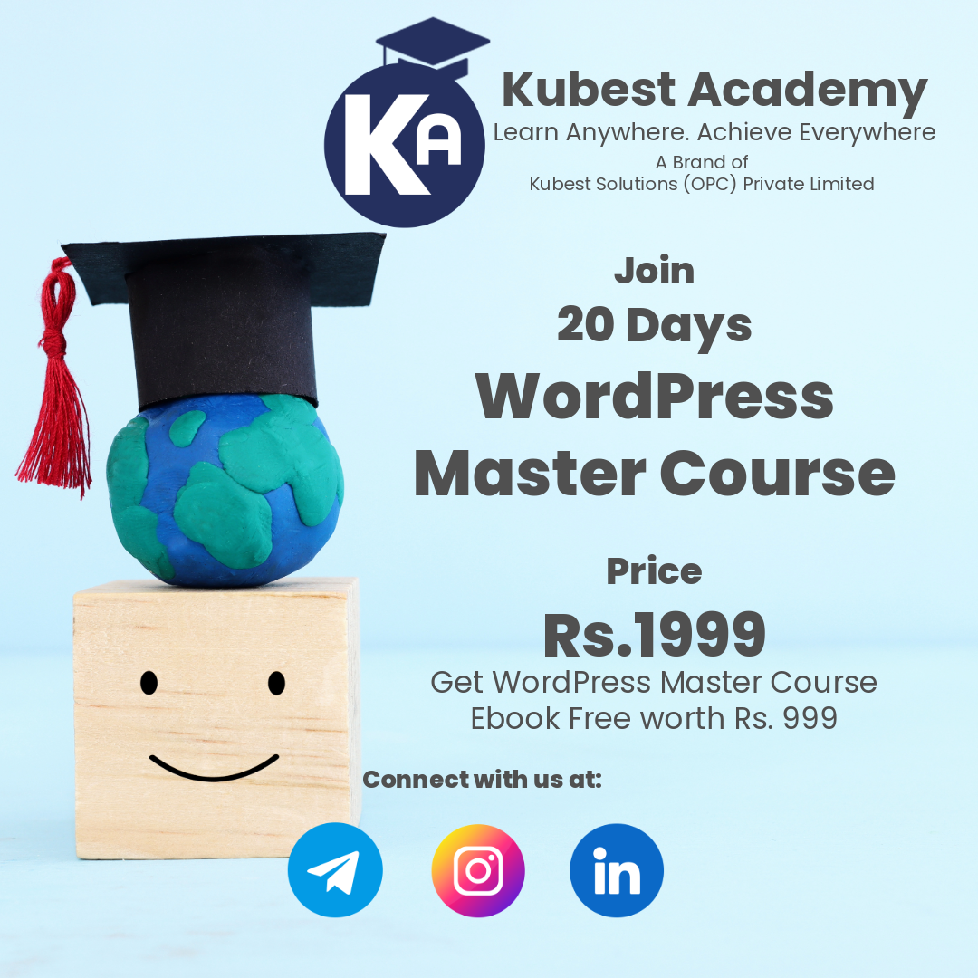 💻 WordPress Master Course – 20 Days Complete Training (Includes FREE WordPress Master eBook)